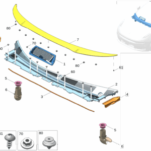 6600208905 空调进气口盖板 适用于极氪7x
