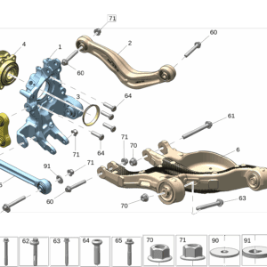 6608000980 后转向节 右 适用于极氪7x