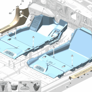 6608005478LA2 前地毯 左 适用于极氪7x
