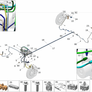 6608007124  	BCM前制动油管 右 适用于极氪7x