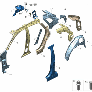 6608017263C15 后侧内板 适用于极氪7x