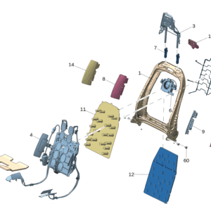 6608024515 前座椅靠背骨架 右 适用于极氪7x