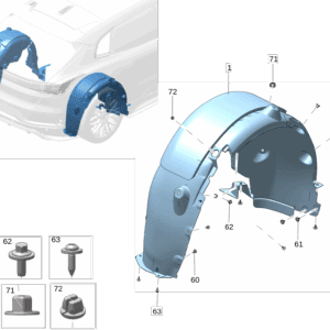 6608026017 后轮罩挡泥板 左 适用于极氪7x
