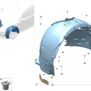 6608040195 前轮罩挡泥板 右 适用于极氪7x