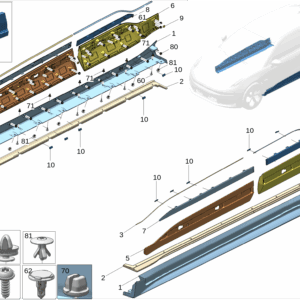 6608048039C16 车门下部装饰条 左 适用于极氪7x