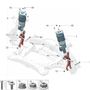 6608056121 前空气弹簧减震器总成 左 适用于极氪009