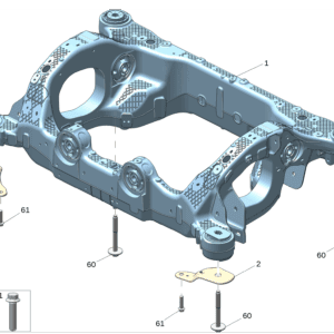 6608075115 	后副车架 适用于极氪7x