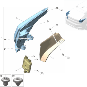 6608081069 6608081070 车身侧尾灯 车身侧尾灯适用于极氪7X