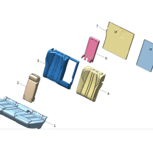 6608104542  后座椅坐垫填料组件适用于极氪7x