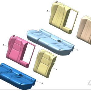 6608104580LA2 后座椅靠背面罩 左 适用于极氪7x