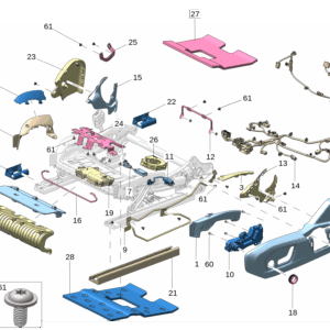 6608117422 	前排腿托外饰板 左 适用于极氪7x