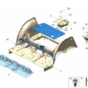 6608146490C15 	中地板前连接板 适用于极氪7x