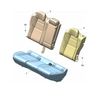 6608171071LA2 后座椅坐垫总成 适用于极氪7x