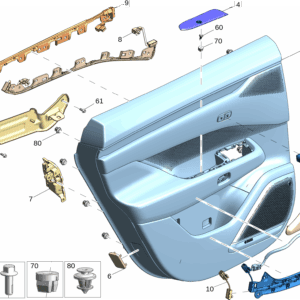 6608226869LA2  后门内饰板总成 右 适用于极氪7X