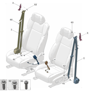 8890369813LA2     驾驶员安全带 左 适用于极氪009