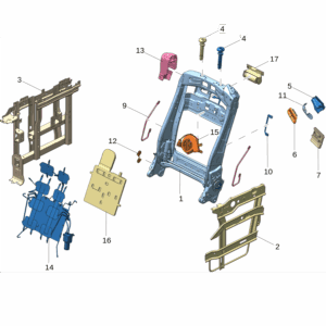 8891540370 	第二排座椅靠背骨架 右适用于极氪009