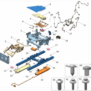 8891540414 第二排座椅坐垫骨架 右 适用于极氪009