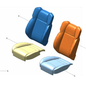 8892108421 前座椅坐垫面罩 左 适用于极氪009