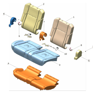 8892389645 后座椅靠背填料 左适用于极氪009