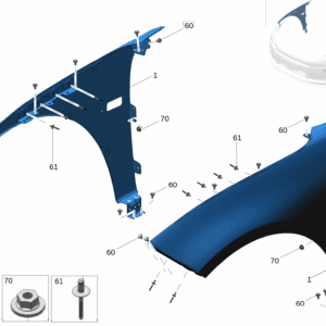 8892492907C15 前翼子板 右 适用于极氪7x