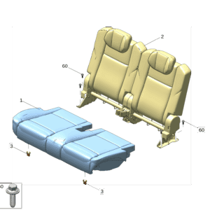 8892497260WA1  	后座椅坐垫总成 适用于极氪009