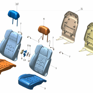 8892693840 前座椅靠背发泡 左 适用于极氪009