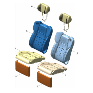 8893356737 第二排座椅靠背发泡 左 适用于极氪009