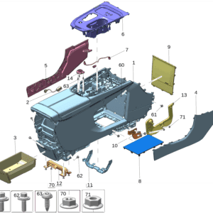 8893442650LA2 副仪表台本体 适用于极氪009