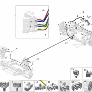 8894805163 前气囊空气管路 左适用于极氪009