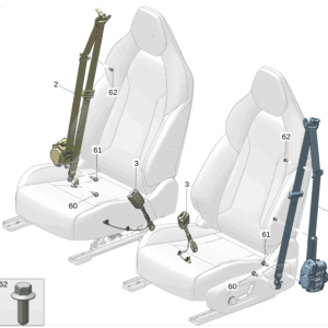 8894953841LA2 驾驶员安全带 适用于极氪7x