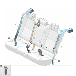 8894953853LA2 后排安全带 适用于极氪7x