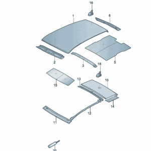 10D817123 车顶框架 适用于大众ID3