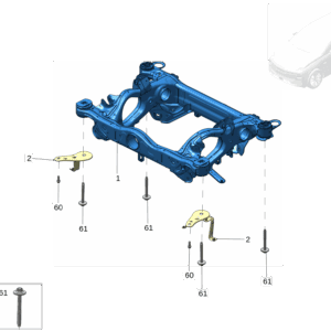 6608051351 	后副车架 适用于极氪X