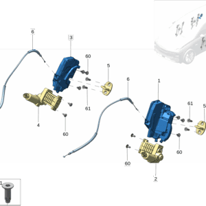 6608054816 后侧门锁闩 左 适用于极氪X