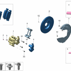 6608061249 	后制动卡钳 右 17 INCH 适用于极氪X