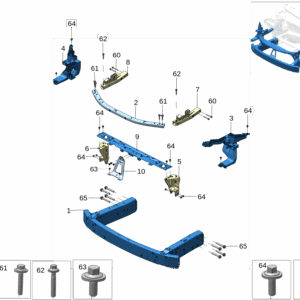 6608076195C15 前保险杠防撞梁 适用于极氪X