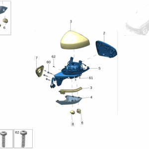 6608117277C90 外后视镜壳 左 适用于极氪X