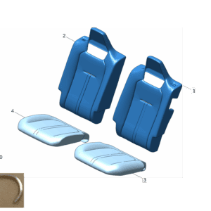 6608167183GA8  	第二排座椅靠背面罩 左 适用于极氪X