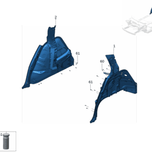 8891899912C15 后轮罩内板 左 适用于极氪X