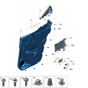 8892635946GA8 后门饰板 左 适用于极氪X