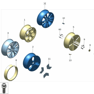 8892707912 	铝制轮辋 20寸 适用于极氪X
