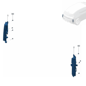 8892900876 反射器 左 适用于极氪X