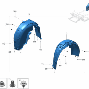 8892904760 后轮罩挡泥板 左 适用于极氪X