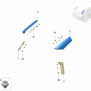 8892916995 	侧扰流板 左 适用于极氪X
