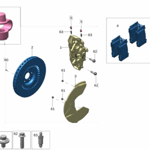 8893044952 前制动卡钳 左 20 INCH 适用于极氪X
