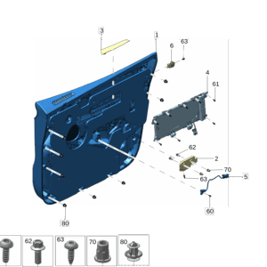 8893251740GA8 	前门饰板 左 适用于极氪X
