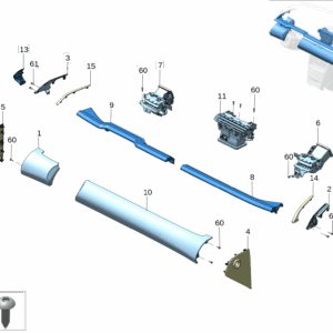 8893603297GA8 	驾驶员侧外装饰板 适用于极氪X