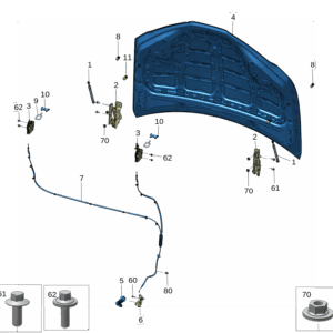 8899600813 机舱盖气动撑杆 左 适用于极氪X