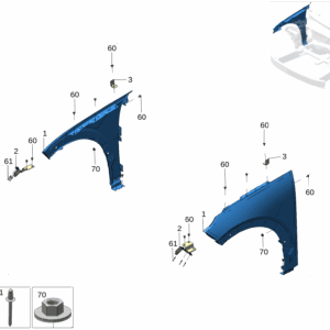 8899600902C15 前翼子板 右 适用于极氪X
