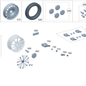 A16740159009040 轮毂盖 前轴和后轴 适用于奔驰EQE